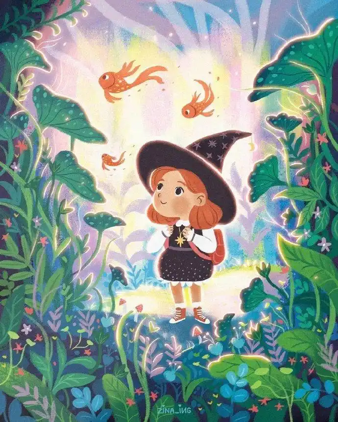 治愈系插画人物作品大全超可爱的人物插画图片