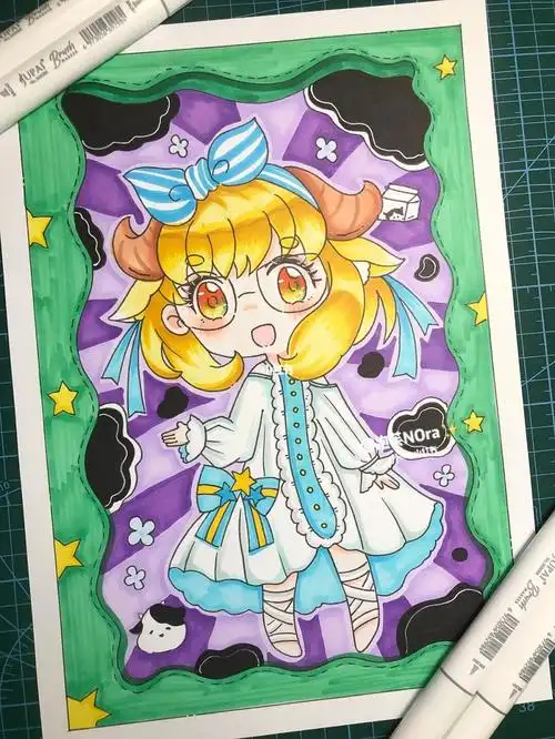 动漫进阶创作营  #手绘  #动漫  #二次元  #动漫女生头像  #十二星