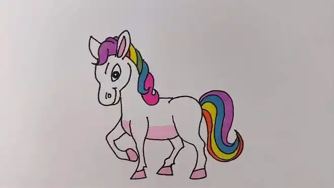 简笔画:卡通白龙马的画法-母婴亲子视频-搜狐视频