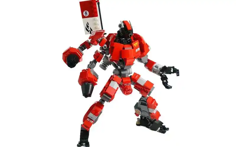 乐高moc教程幻影忍者凯的环太平洋赤红风暴机甲拼搭指南