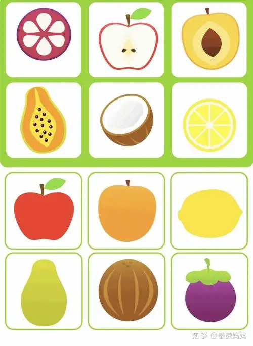 安静书素材 | 水果配对