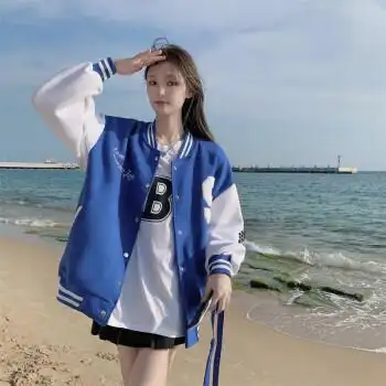 穿搭卫衣外套女春秋季薄款加绒夹克韩版学生宽松时尚百搭棒球服ins潮