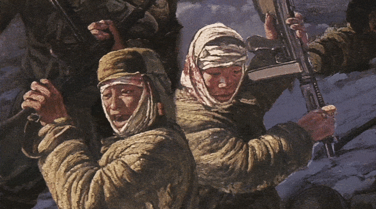 血战松骨峰狭路相逢勇者胜美术经典中的党史邀您走近油画激战松骨峰