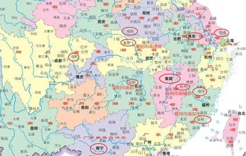 南京南昌南宁南通南阳南充南平都在南方