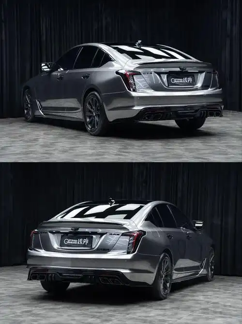 凯迪拉克ct5.升级黑翼包围,液态金属银99