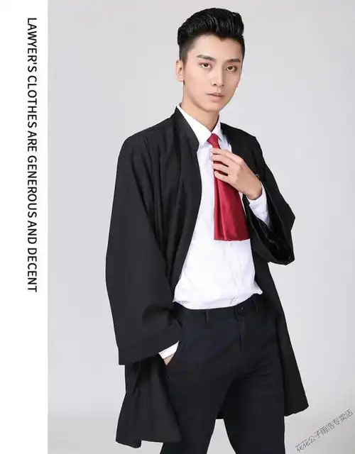[花花公子]律师袍2021新款律师服男女款职业装标准律协出庭服装徽章