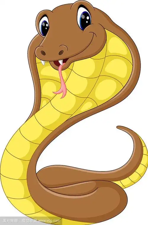 可爱的眼镜蛇卡通