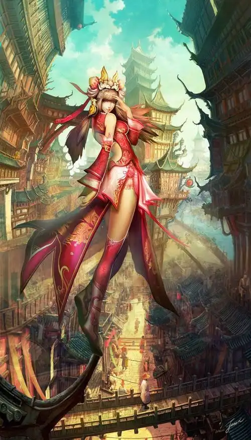 [俊西junc/绘] cg插画 3d游戏人物 美少女角色原画 古装美女 古风美人