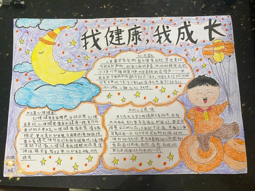 关爱心灵,阳光成长手抄报09