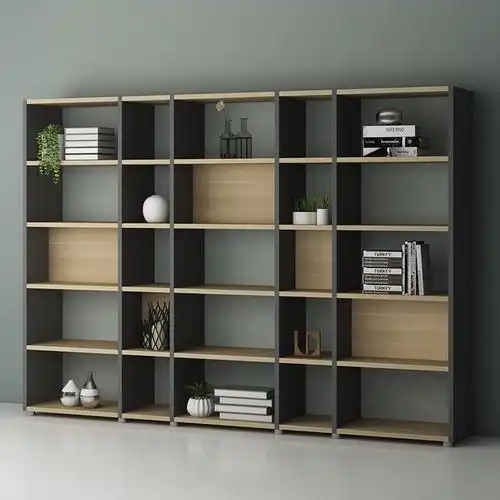 板式高低展示柜组合办公室书柜创意个性隔断陈列书架文件柜
