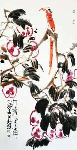 中国当代实力派青年大写意花鸟画家——杜未 作品欣赏