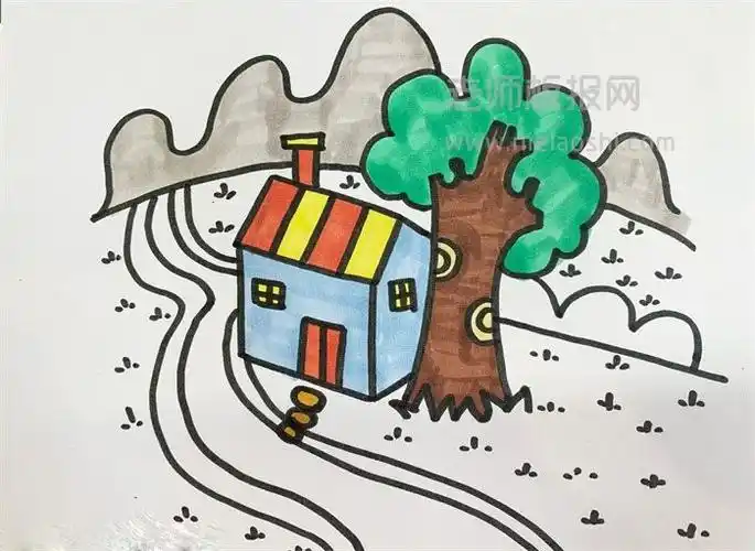 家乡风景简笔画 怎么画家乡风景画简单又漂亮