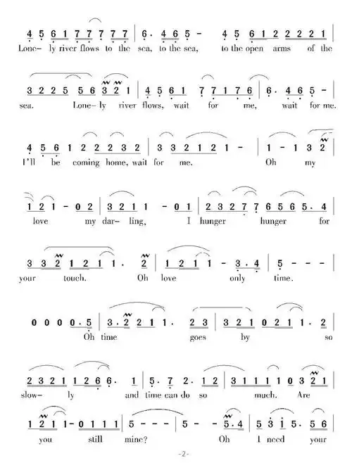 爱的旋律(人鬼情未了) 简谱-简谱口琴谱-学口琴音乐网
