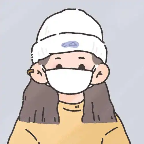 戴口罩的可爱女孩 卡通女生闺蜜头像图片_4