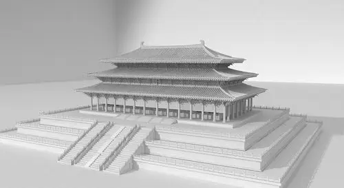 隋乾阳殿三维建模cinema4dvray