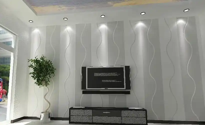 电视背景墙硅藻泥