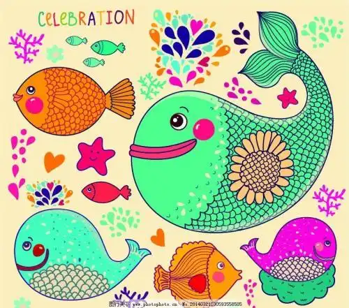 可爱儿童的创意剪纸卡通鱼 手工剪纸图片大全简单-蒲城教育文学网