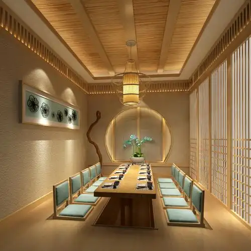 餐厅面积:230㎡ 餐厅地址:卓越世纪 设计风格:日式风格餐厅设计 装修