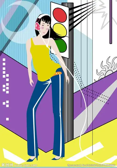 手绘时尚插画设计图__广告设计_广告设计_设计图库_昵图网nipic.com