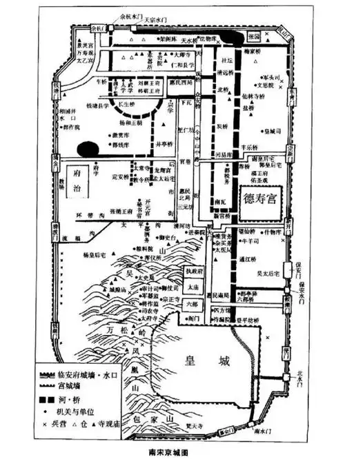 历史南宋都城临安地图