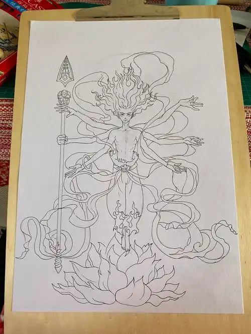 哪吒之魔童降世-哪吒临摹步骤