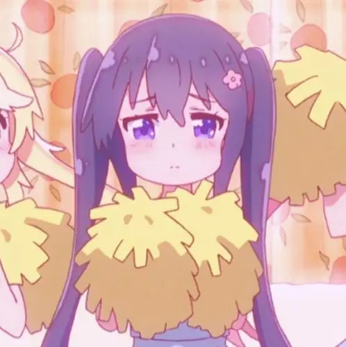 【三人情头】闺蜜头像 三人 动漫 萝莉 可爱 紫色双马尾 拉拉队 忧虑