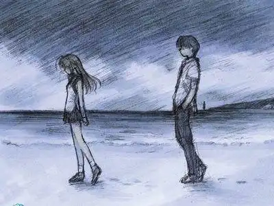 情侣分手伤感图片真正在乎你的人是不会不回头的