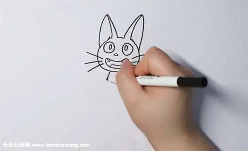 魔女宅急便吉吉简笔画