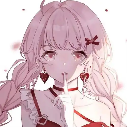 动漫女头二次元粉发头像粉毛动漫女生头像动漫女头粉发粉色头发绿瞳