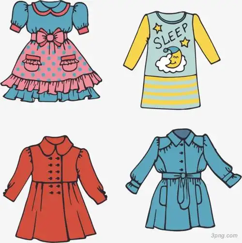 秋季衣服矢量图下载png素材透明免抠图片-卡通手绘