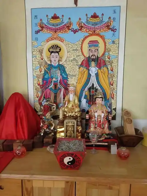 道教道士做法专用神像家族供奉神像寺庙背景墙佛像壁画