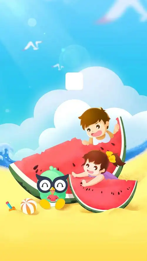 卡通夏季海报背景图