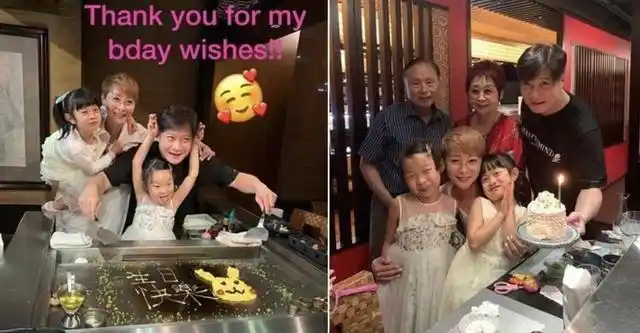 生日快乐汤盈盈45岁生日一家共聚自言想要三胎为拍戏一拖再拖