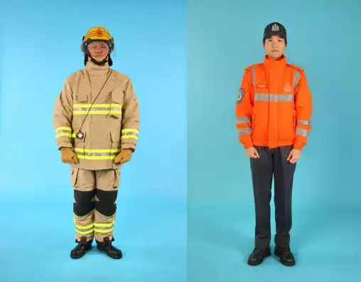 消防(左)及救护(右)事故现场制服