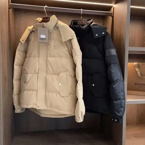 burberry男士连帽反光羽绒服上身超赞