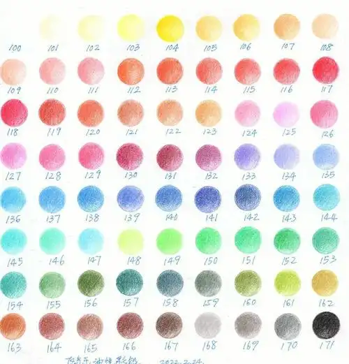 飞鸟乐油性彩铅色卡