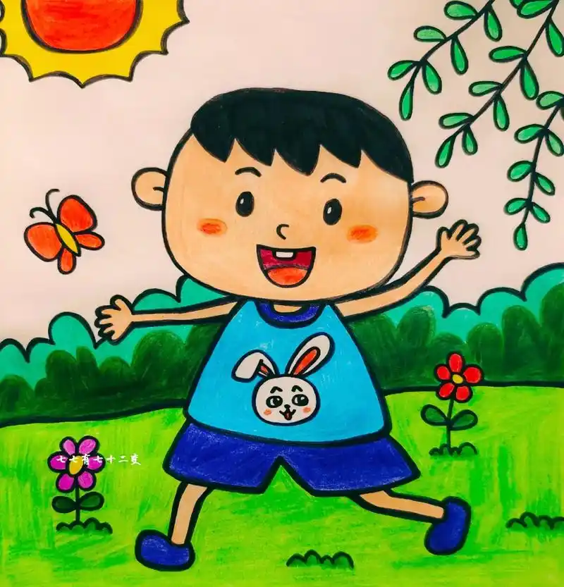 人物简笔画-男孩,简单易学,一起来画画吧