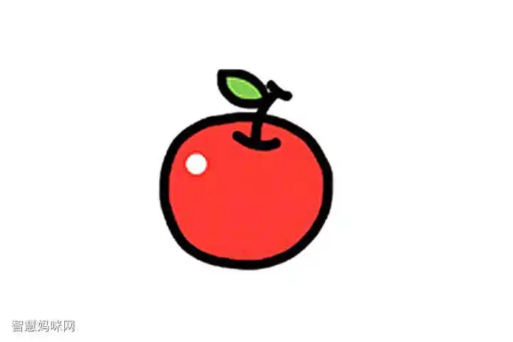 苹果简笔画画法教程