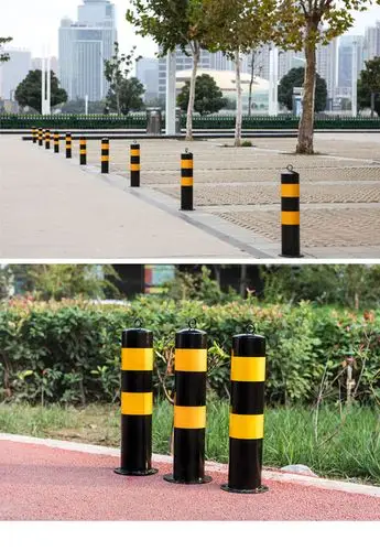 停车桩车位桩活动防撞柱警示柱固定立柱禁止路障隔离桩阻车器 50cm