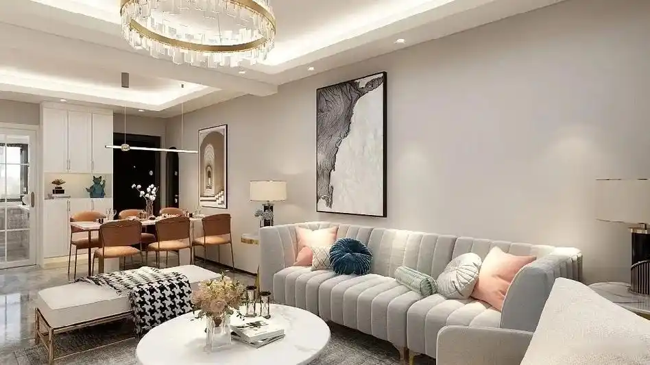 装修效果图-106平北欧极简风.利用玻璃,瓷砖,金属等材料来 - 抖音