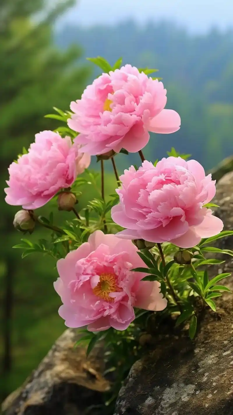 清风壁纸.《牡丹花4》牡丹花:国色天香,富贵吉祥.大山 - 抖音