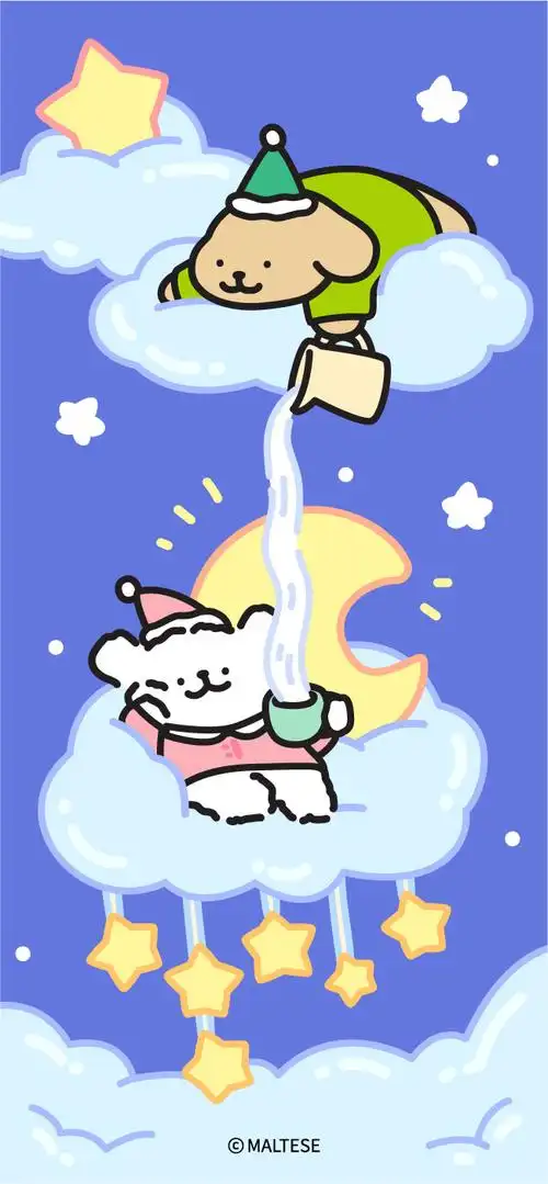 线条小狗maltese##壁纸