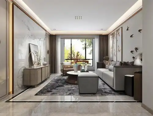 极简新中式效果图|空间|家装设计|叶雨小可爱 - 原创作品 - 站酷