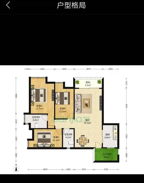 中国户型大全 重庆 富力城二期-第一区 100-130㎡ 孙秀杰 建筑面积
