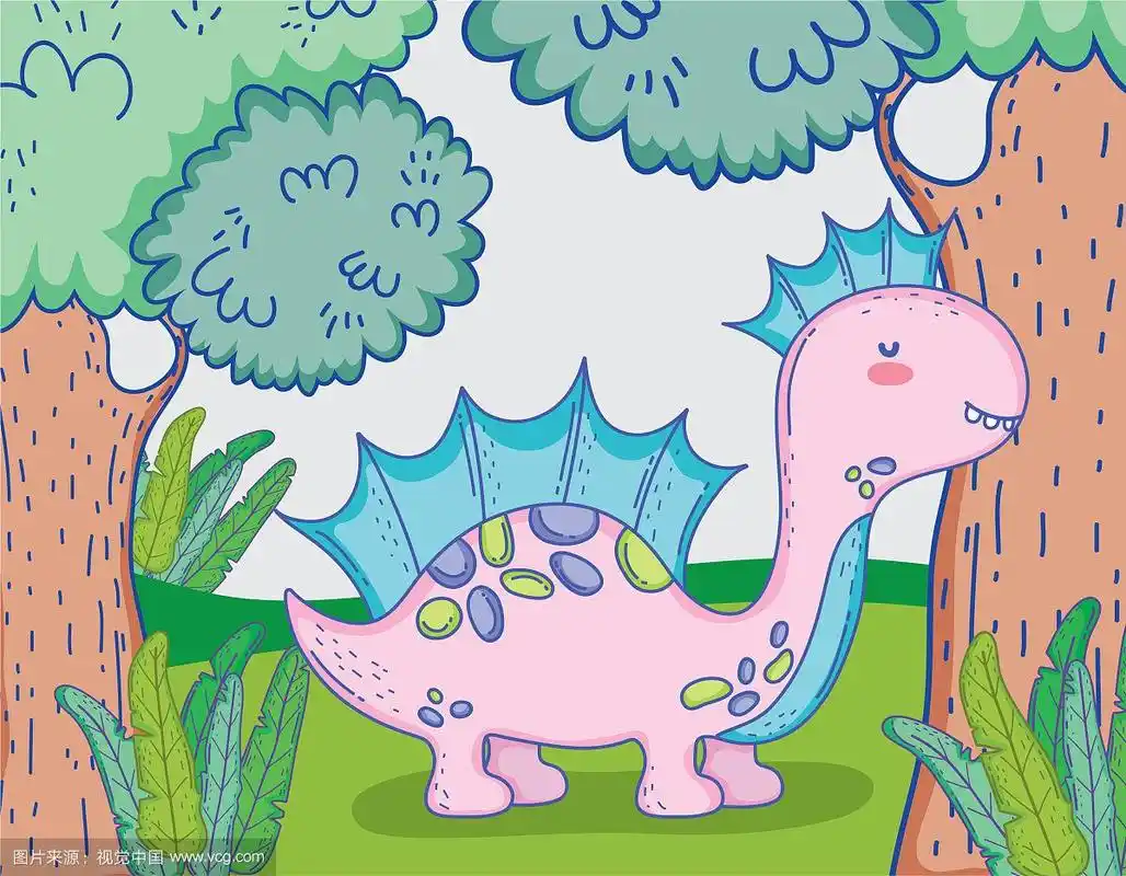 冠龙是野生动物,有树和