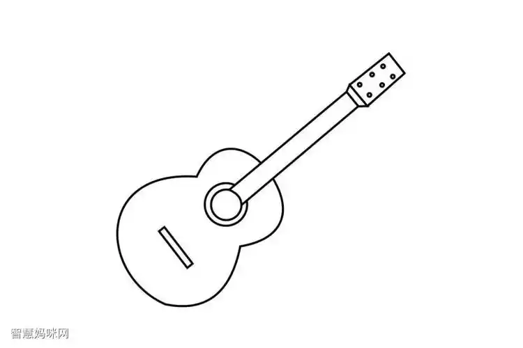 如何画吉他简笔画