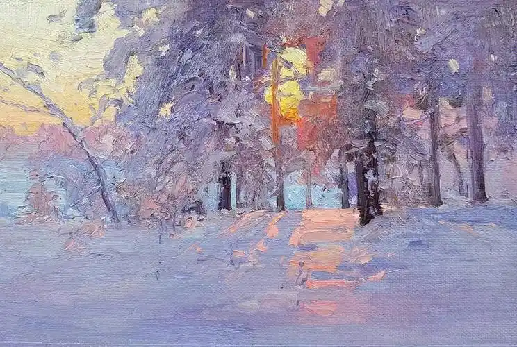 油画白色风景的处理taalayart