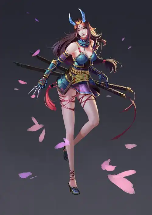 女武士_墨马作品