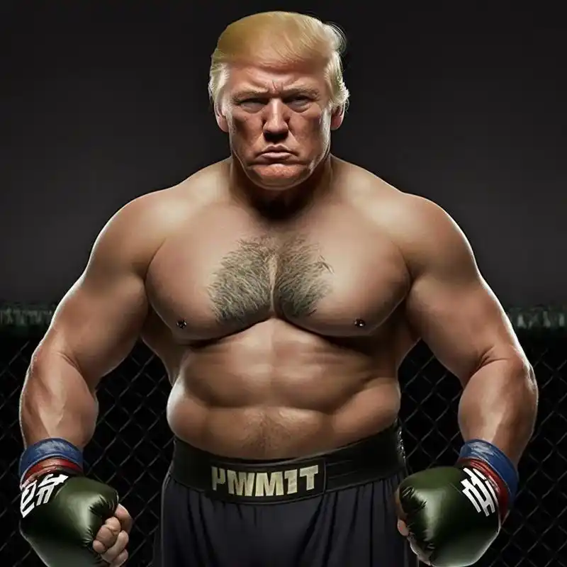 川普拜登变身肌肉男,一决高下!0606.#midjourne - 抖音