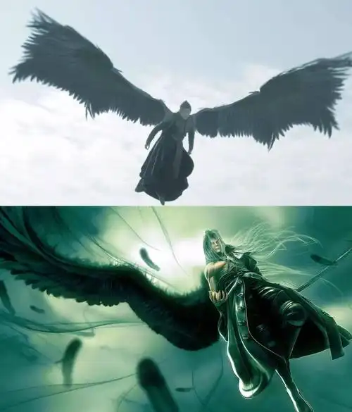 那对黑色翅膀也显得更加邪魅,暗黑天使的真人版也不过如此了吧.